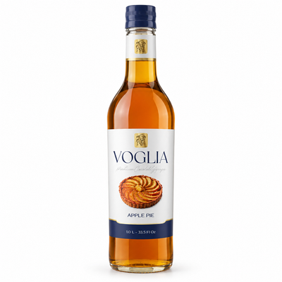 Voglia Apple Pie Flavoured Syrup – Premium Coffee, Cocktail & Dessert Syrup (1.05L Bottle)