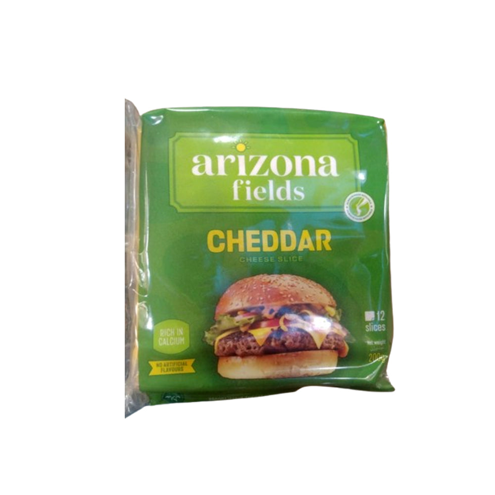 Arizona Fields - Sliced Processed Cheese - Cheddar - 1pack (12 slices) - 200g