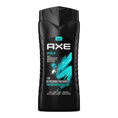 Axe - Body Wash - Apollo - Sage & Cedar Wood Scent - 3-In-1 Body, Face & Hair - 250ml