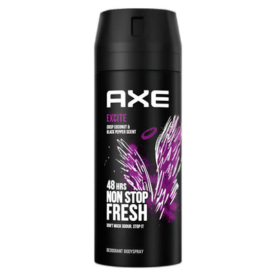 Axe Men - Excite - Crisp Coconut & Black Pepper - Deodorant - Body Spray - 150ml