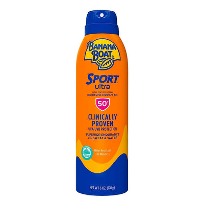 Banana Boat - Ultra Sport - Sun Screen Spray - Spf50+ Clinically Proven - 6Oz/170G