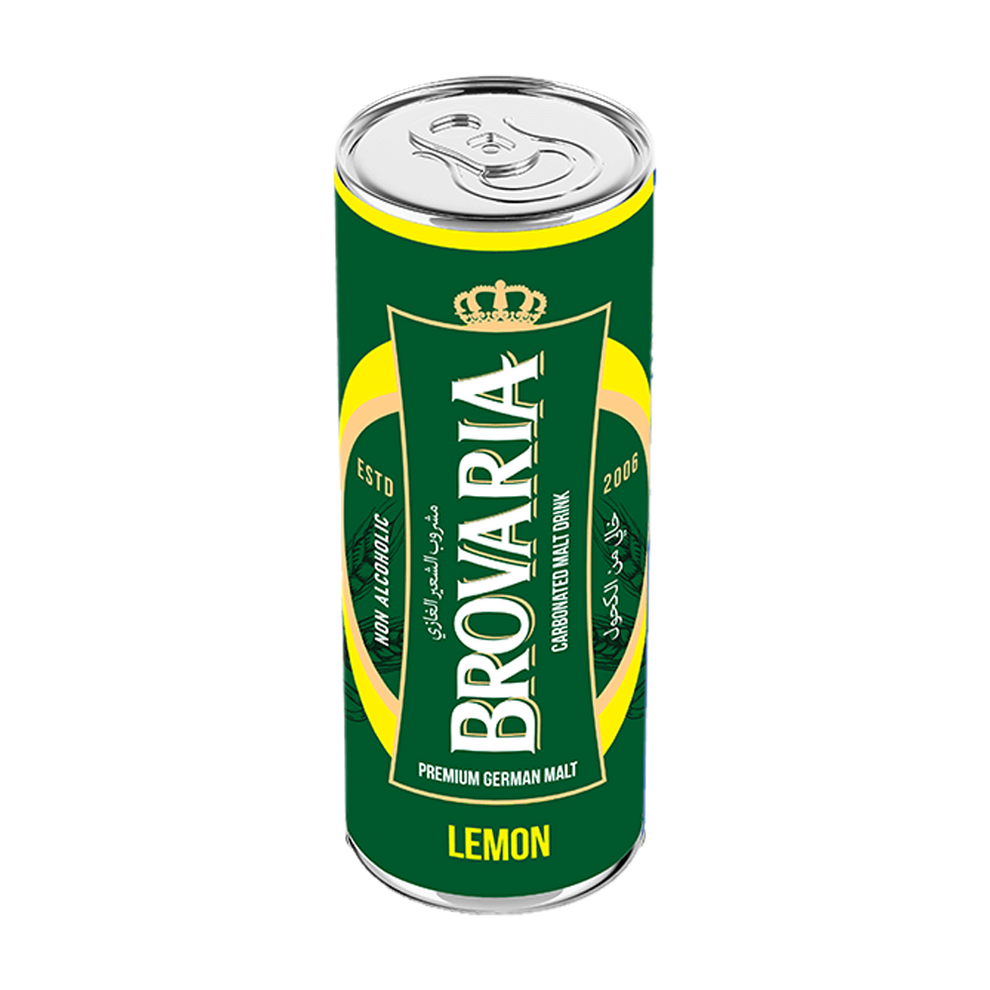Brovaria - Lemon Flavor - Malt - Non-Alcohol - 250 ML - 24 Cans