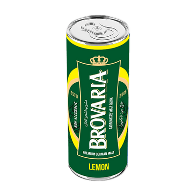 Brovaria - Lemon Flavor - Malt - Non-Alcohol - 250 ML - 24 Cans