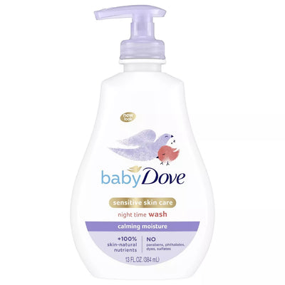 Baby Dove - Calming Moisture - Sensitive Skin - Night Time Body Wash - 13 fl oz (384ML)