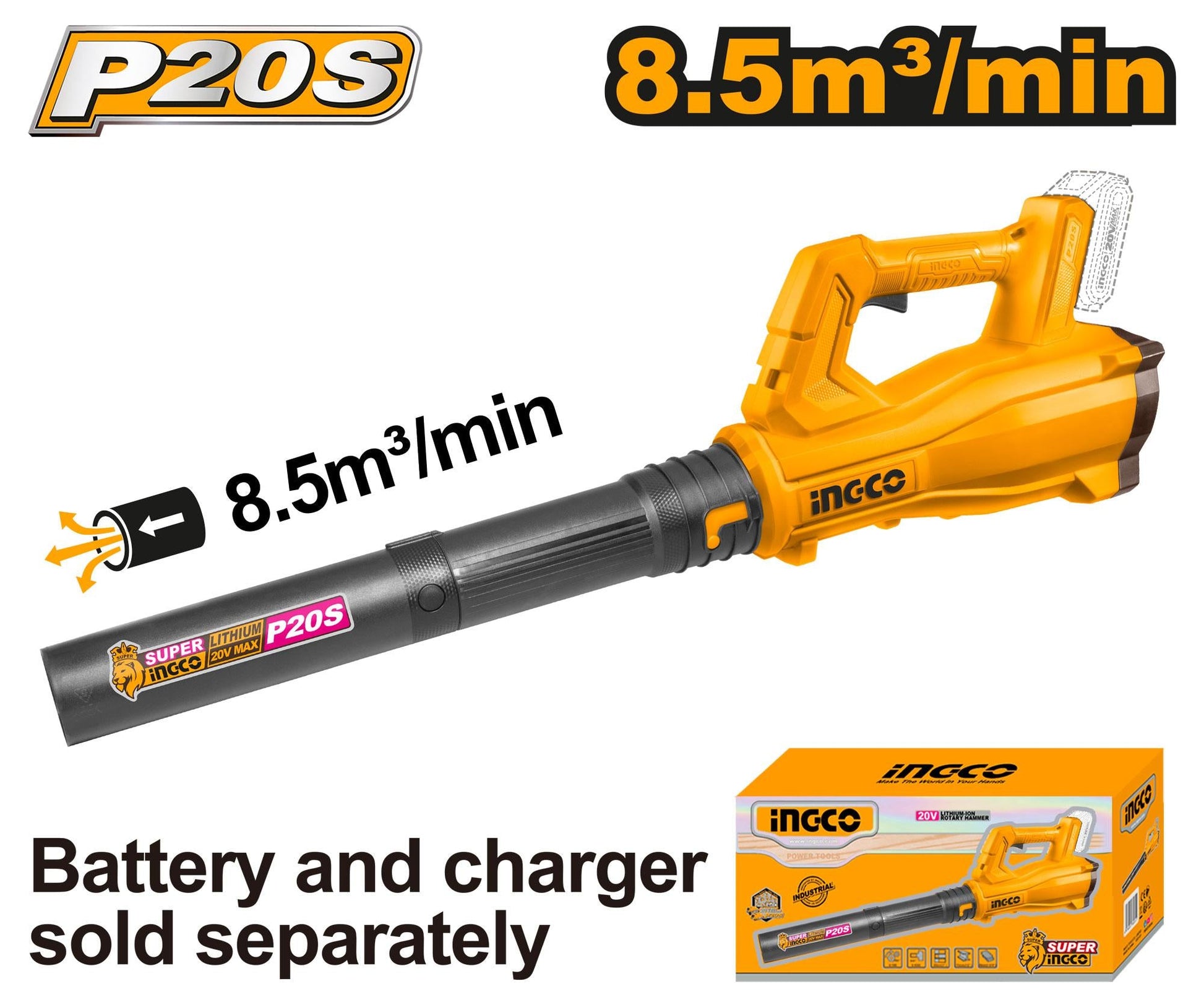 INGCO -  Cordless blower 20V CABLI20323