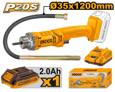 INGCO -  Cordless concrete vibrator 20v CCVLI2023011