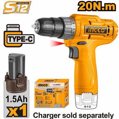 INGCO -  Cordless drill 12v CDLI12428