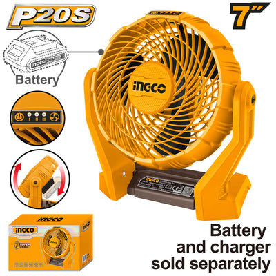 INGCO -  Cordless fan 20v CFALI2007