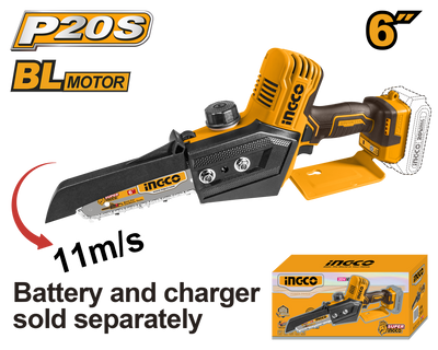 INGCO -  Cordless mini chain saw 20v CGSLI2068