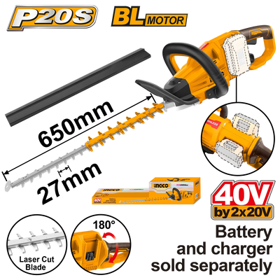 INGCO -  Cordless hedge trimmer 20V CHTLI40028