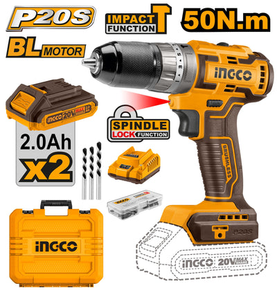 INGCO -  Brushless cordless impact drill 20v CIDLI20508