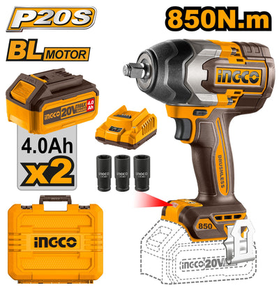 INGCO -  Cordless impact wrench 20v CIWLI2085