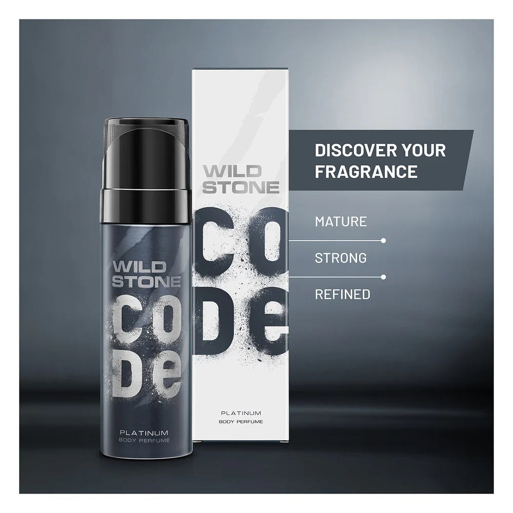 Wild Stone - Code - Platinum - Perfume Body Spray - For Men - 120 ml