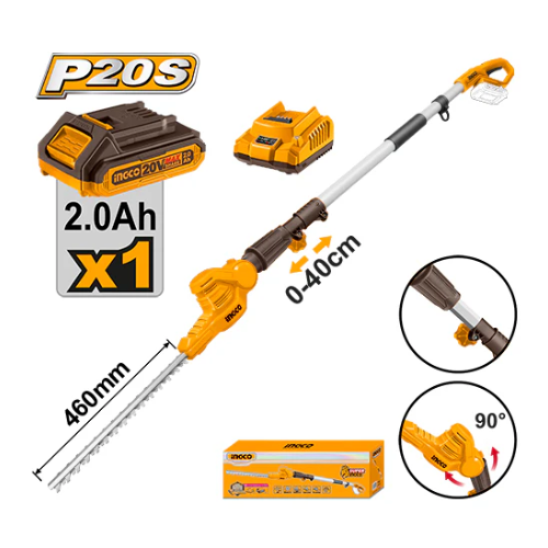 INGCO -  Cordless pole hedge trimmer 20V CPHT2016012
