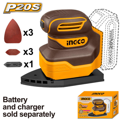 INGCO -  Cordless palm sander 20v CPSLI2014