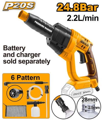 INGCO -  Cordless pressure washer 20v CPWLI2008