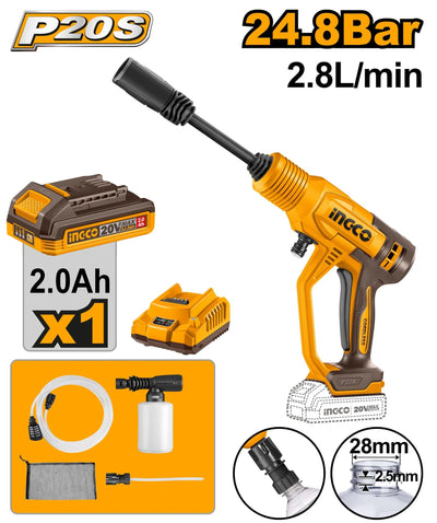 INGCO -  Cordless pressure washer 20v CPWLI20362