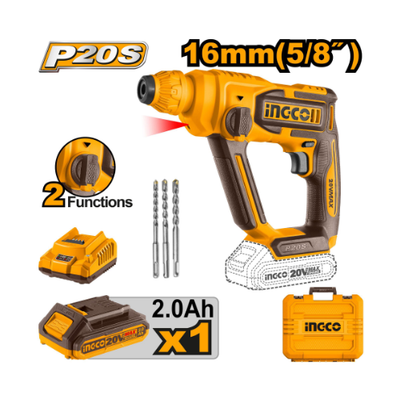 INGCO -  Cordless rotary hammer 20v CRHLI201681