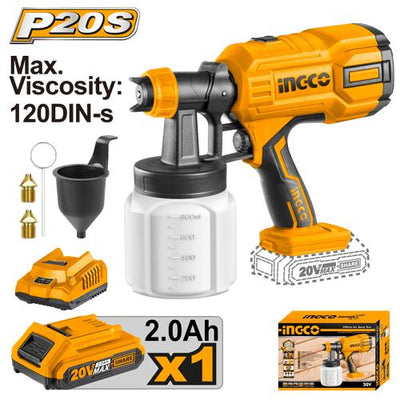 INGCO -  Cordless spray gun 20v CSGLI20406