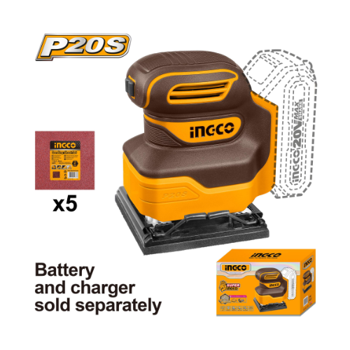 INGCO -  Cordless sheet sander 20v CSHSLI2014