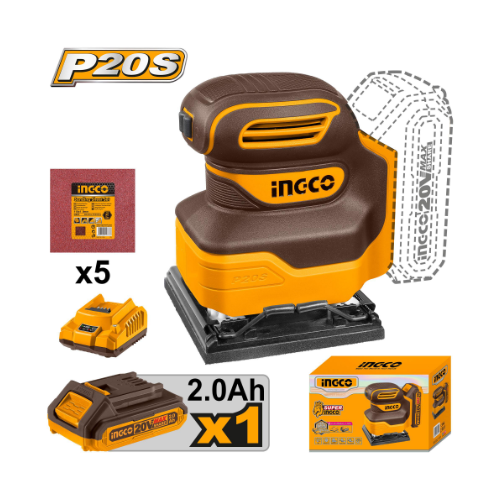 INGCO -  Cordless sheet sander 20v CSHSLI20141