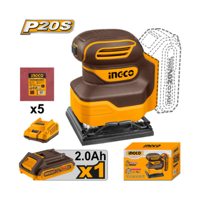INGCO -  Cordless sheet sander 20v CSHSLI20141