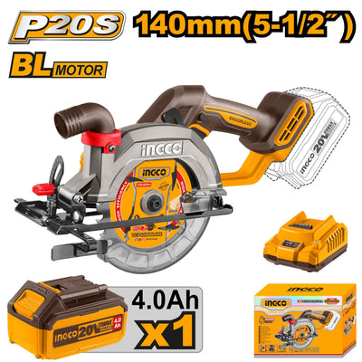 INGCO -  Cordless circular saw 20v CSLI14021