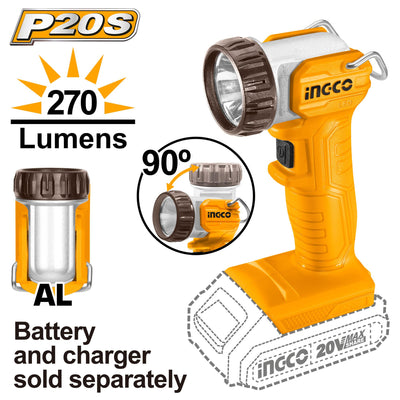 INGCO -  Cordless work lamp 20v CWLI2038