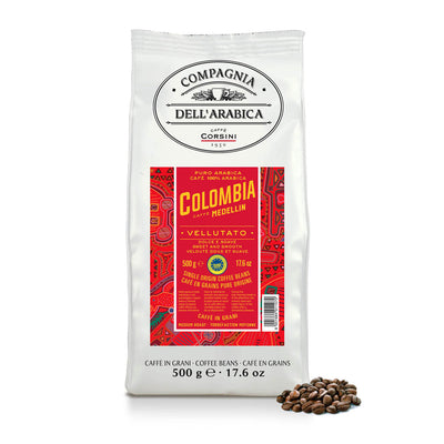 Caffè Corsini - Compagnia dell'Arabica - Columbia Medellin Supremo - 100% Arabica - Coffee Beans - 500g