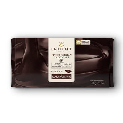 Callebaut - Finest Belgian Chocolate – 54% Dark Chocolate Bar - 811 - 5 KG