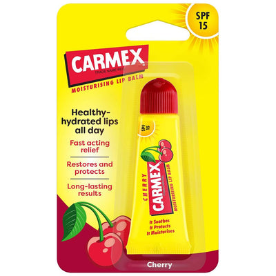 Carmex - Daily Care Moisturizing - Lip Balm - Squeeze Tube - Cherry - 10g