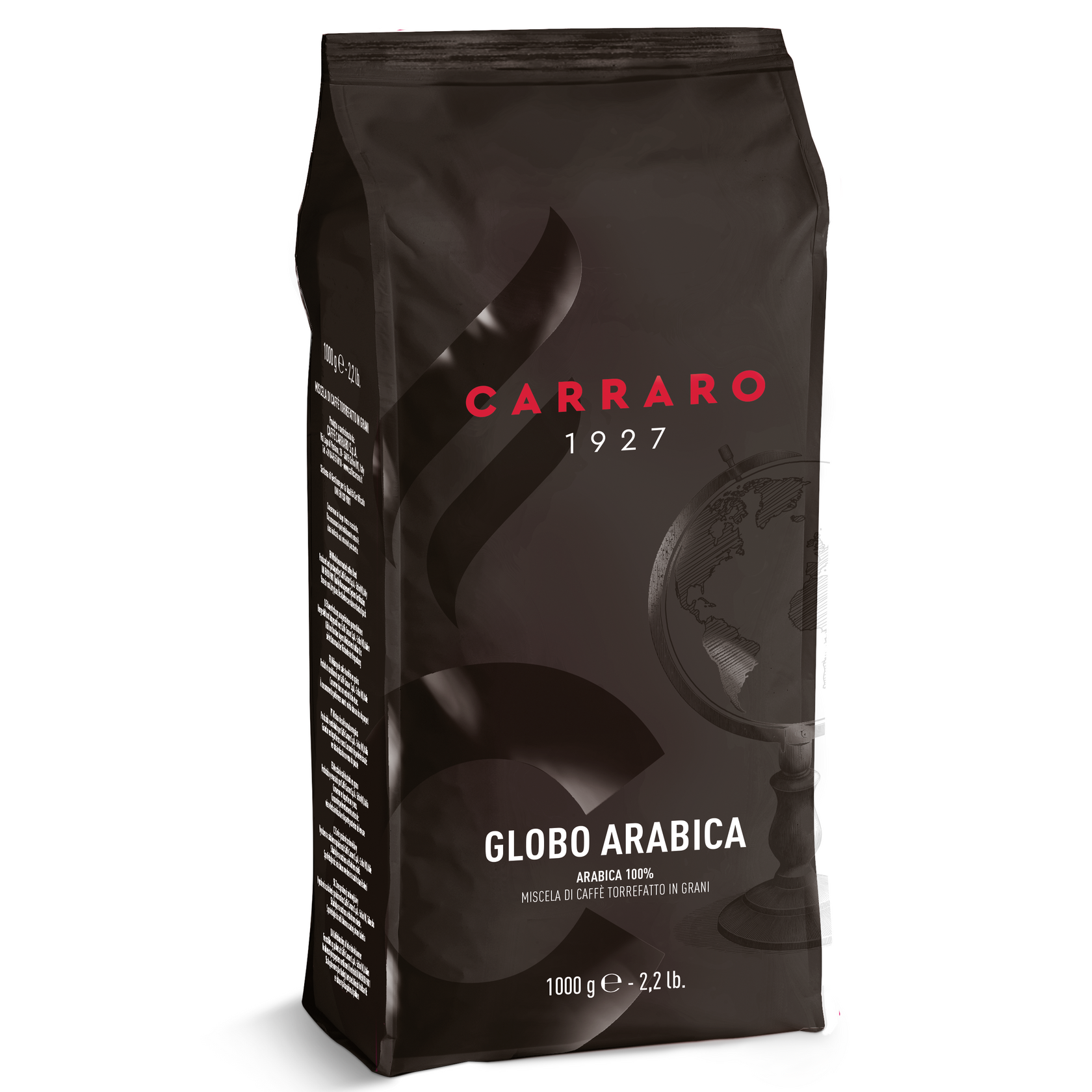 Carraro - GLOBO Arabica - FINE ITALIAN Coffee Beans - 1Kg - Arabica 100% simply silken