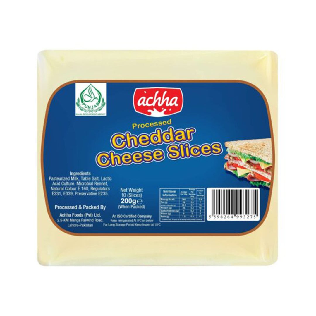 ACHHA - Cheddar Cheese Slice- 200 GM | Jodiabaazar.com