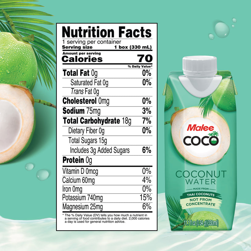 Malee Coco Coconut Water - 11.1 fl oz (330 ml) - Case of 12