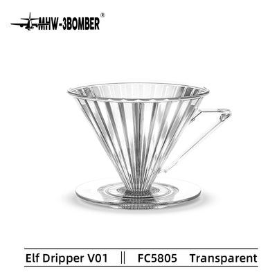 Coffee Cartel - MHW3 Bomber - Elf Dripper-1-2 Persons - Transparent, Glass - FC5805