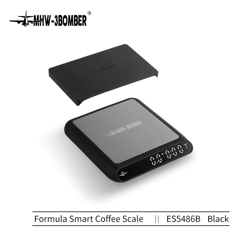Coffee Cartel - MHW3 Bomber - Formula Smart Coffee Scale-130x150x28mm - Black, Digital, with Timer, Bluetooth - ES5486B
