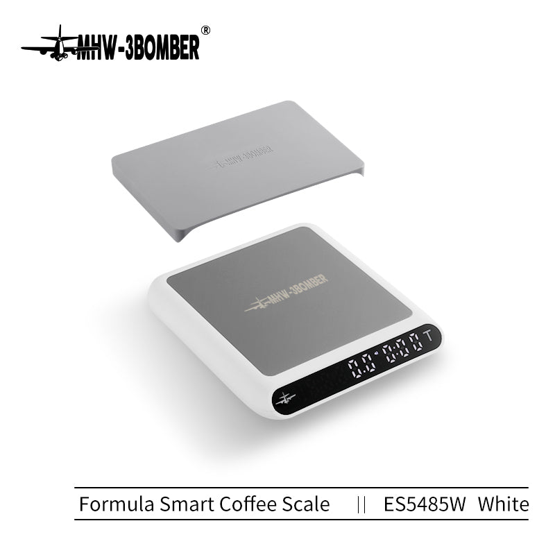 Coffee Cartel - MHW3 Bomber - Formula Smart Coffee Scale-130x150x28mm - White, Digital, with Timer, Bluetooth - ES5485W
