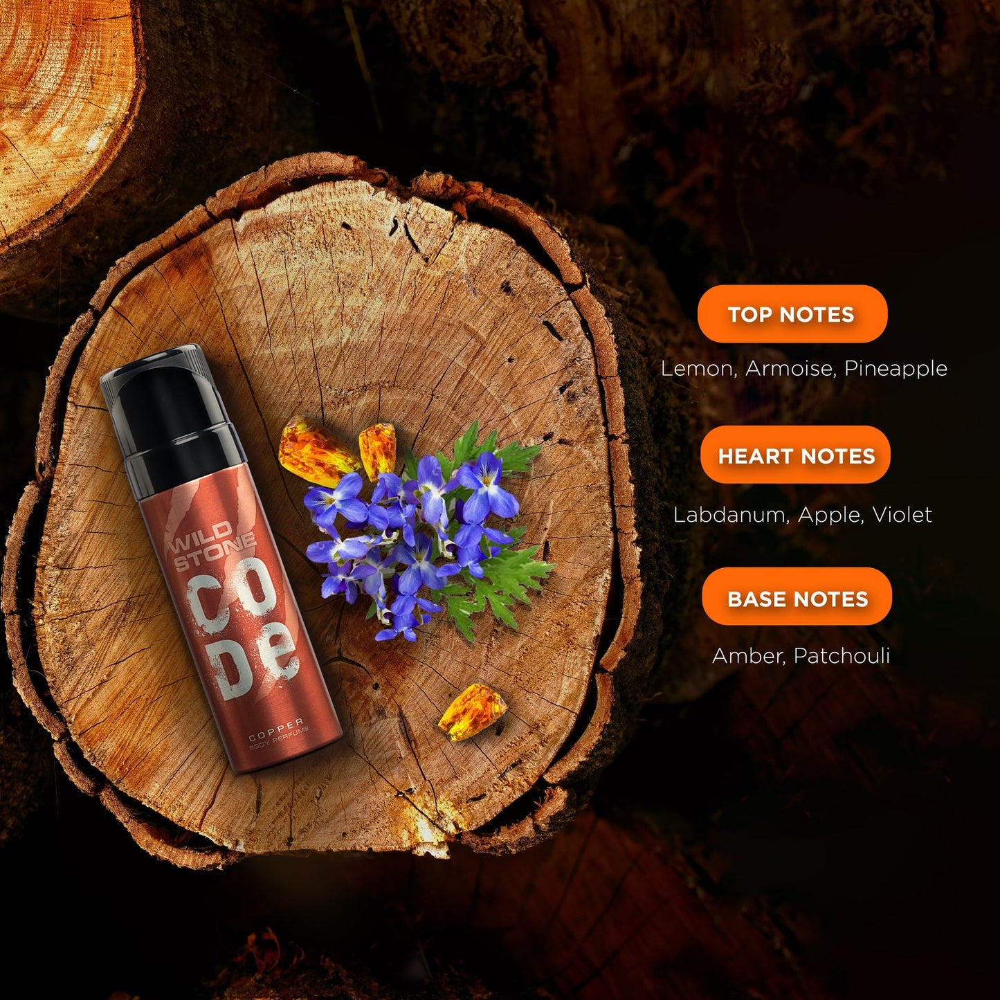 Wild Stone - Code - Copper - Perfume Body Spray - For Men - 120 ml