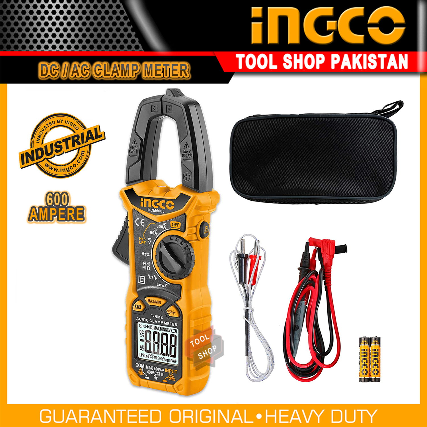 INGCO -  DC/AC clamp meter 6000 counts DCM6005