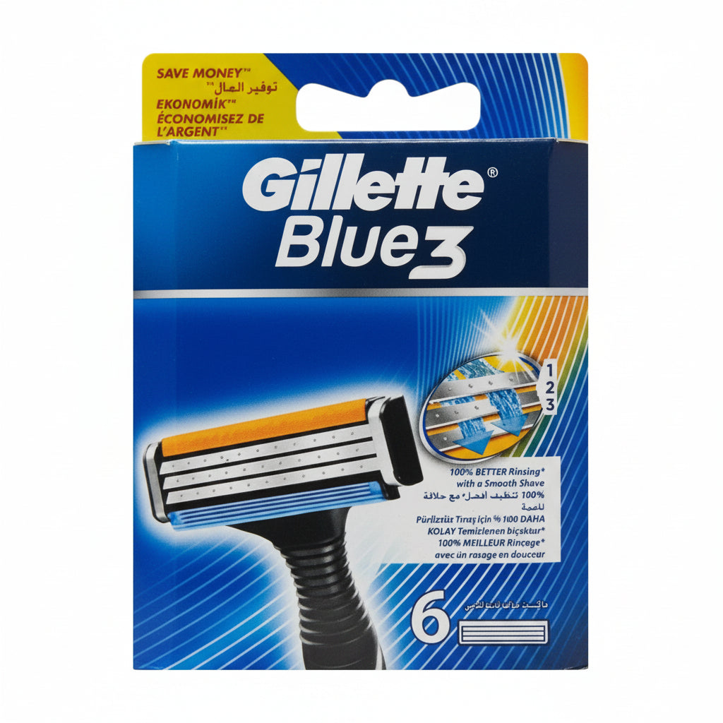 GILLETTE - Blue3 - Shaving Razor for Men with 6 Refill Cartridges