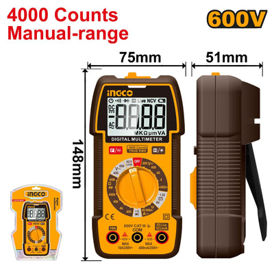 INGCO -  Digital multimeter 4000 counts DM36002