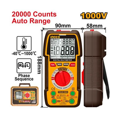 INGCO -  Digital multimeter 20000 counts DM410003