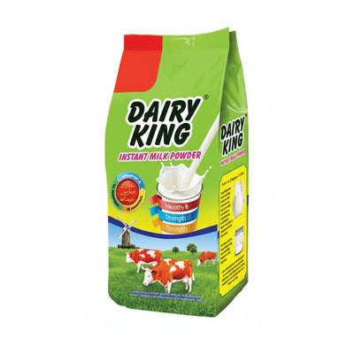 Dairy King instant milk powder packaging on a white background