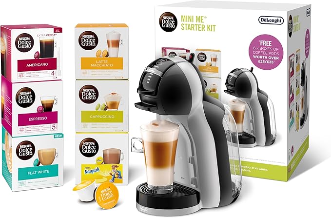 De'Longhi - Nescafe - Dolce Gusto - Mini Me Coffee Capsule Machine by DeLonghi - Piano Black - EDG155.BG