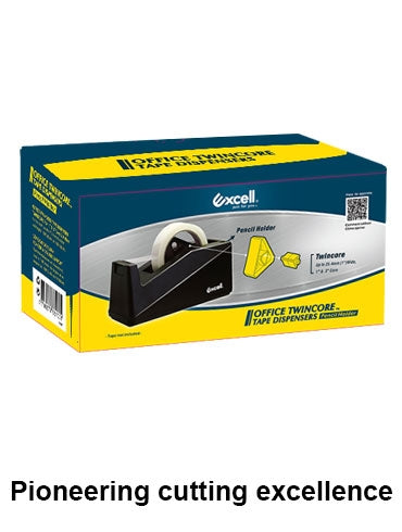 Excell - Office Stationary - Tape Dispenser & Cutter - ET-19125 (1" wide, 1"&3" dualcore)