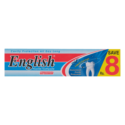 English Regularmint Toothpaste - Large Cavity Protection & Fresh Breath - Pack of 12 | Jodiabaazar.com
