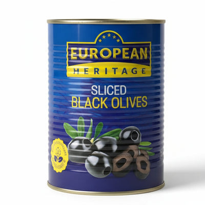 European Heritage - Sliced - Ripe Black Olives - 3000 GM (1560g Drained Weight)