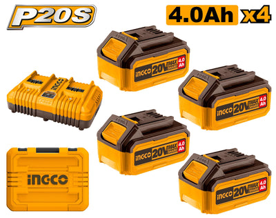 INGCO -  P20S Lithium-Ion battery and charger kit 20V FBCLI20244
