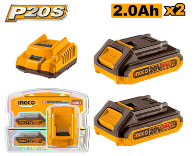 INGCO -  P20S Lithium-Ion battery and charger kit 20V FBCPK1222