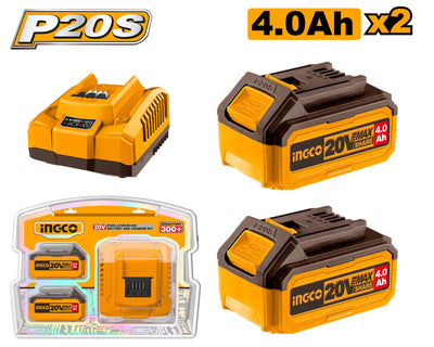 INGCO -  P20S Lithium-Ion battery and charger kit 20V FBCPK1424